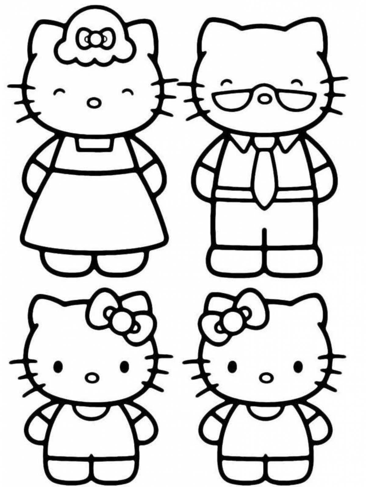 Sunny hello coloring page