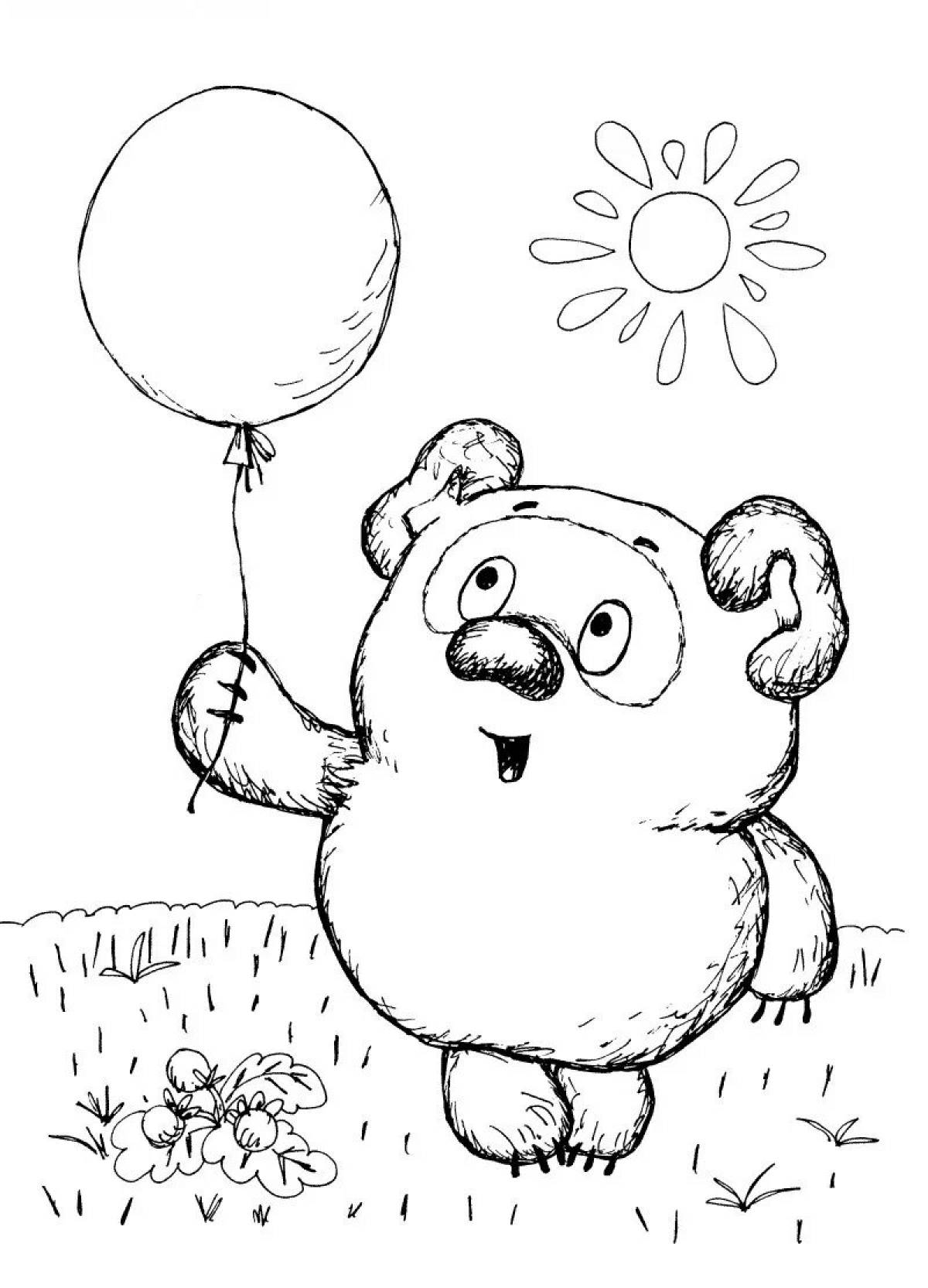 Blissful fluff coloring page