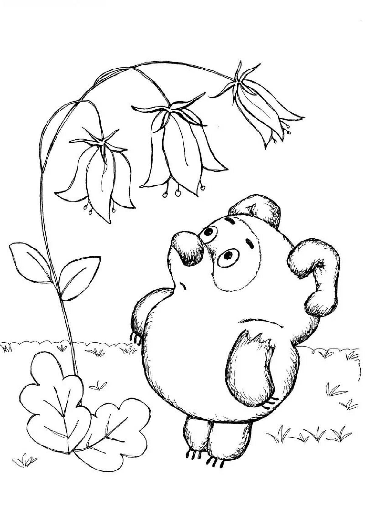 Ecstatic fluff coloring page
