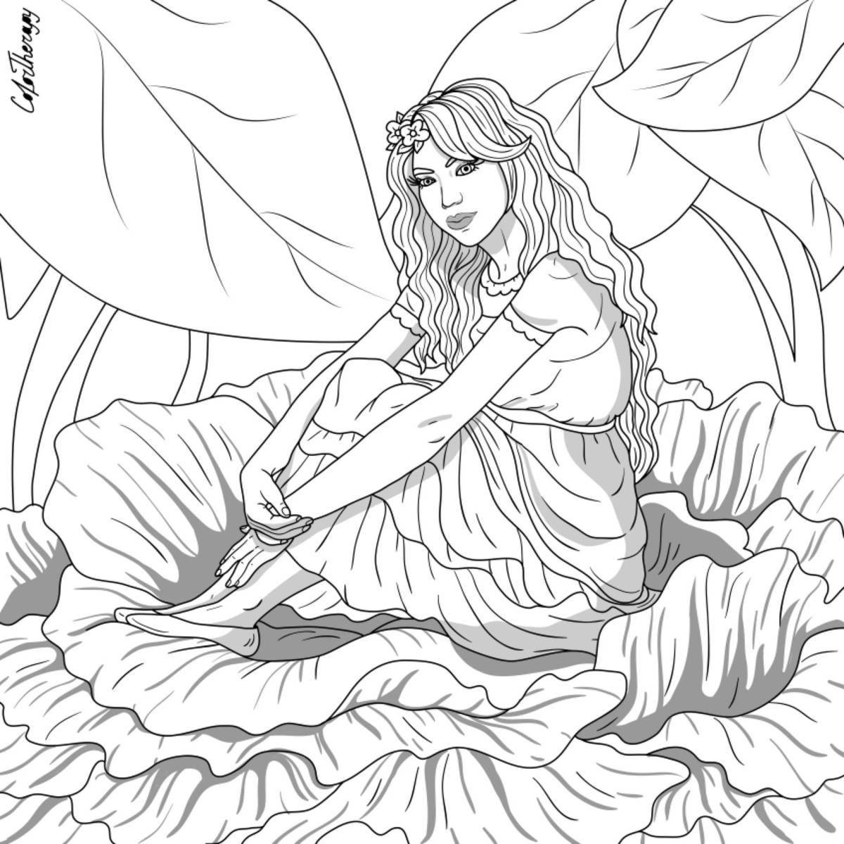 Charming coloring beauty