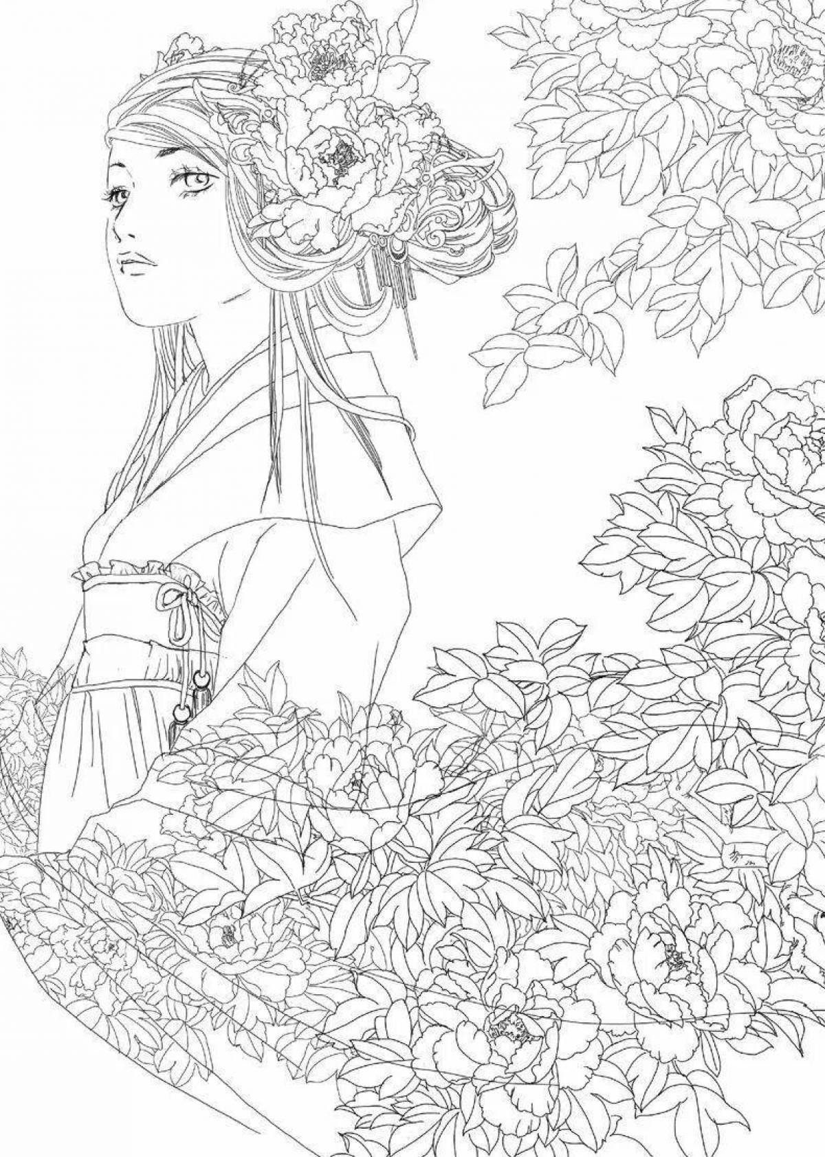 Perfect coloring beauty page