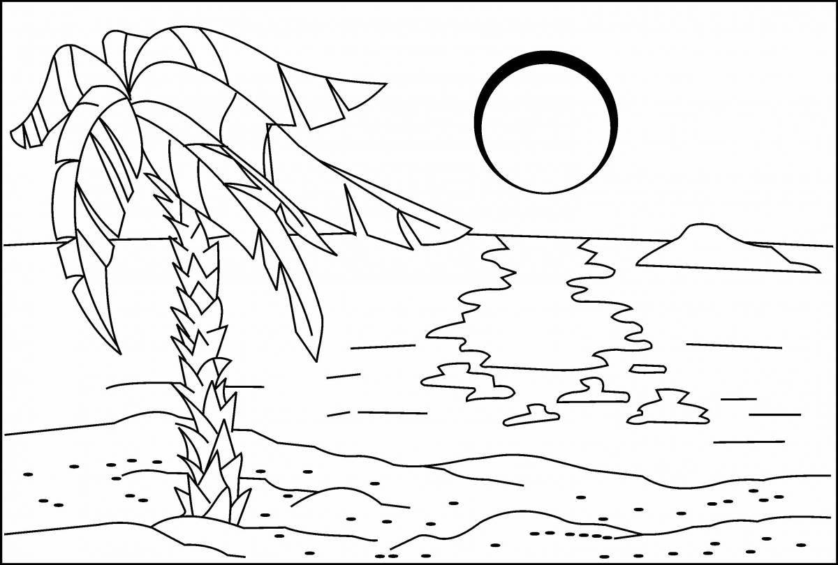 Serene beauty coloring page