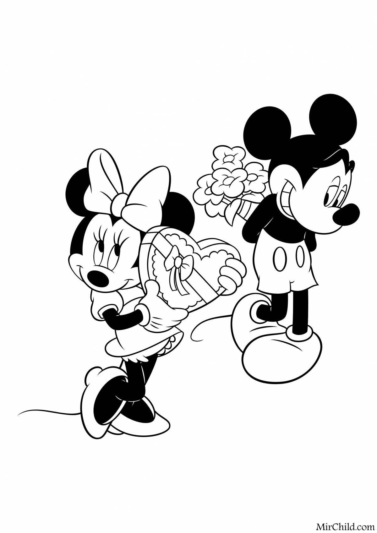 Coloring funny minnie