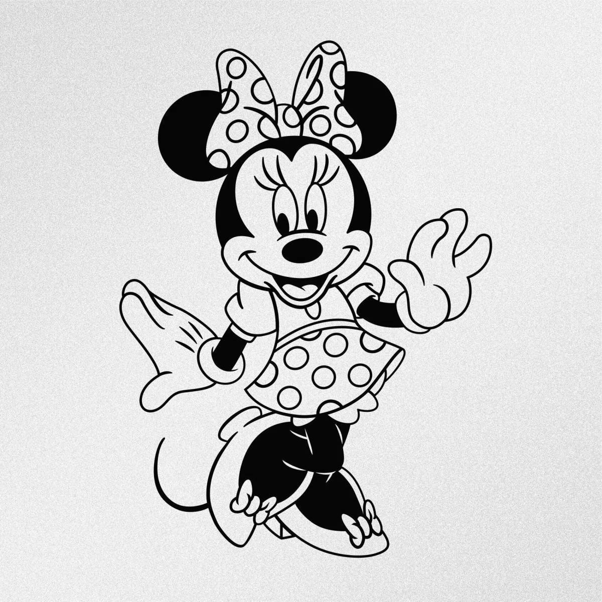 Милая минни раскраска
