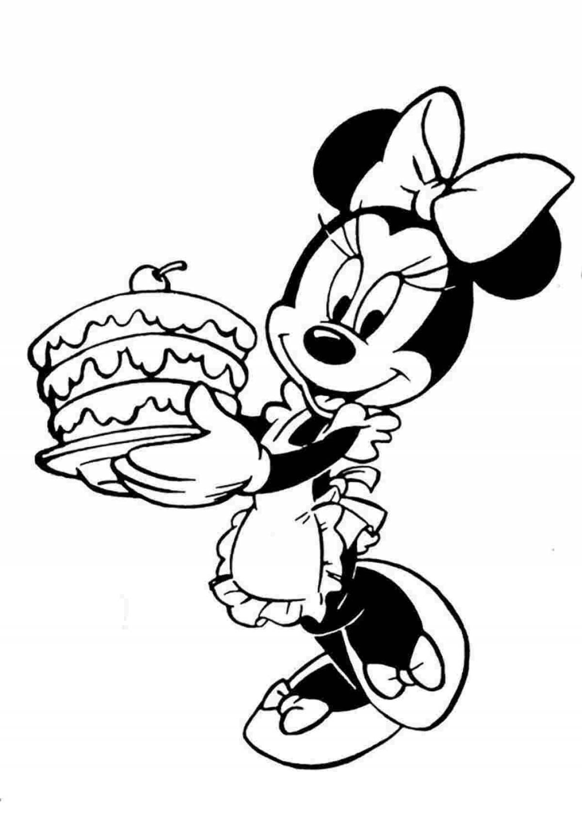 Minnie's happy coloring page