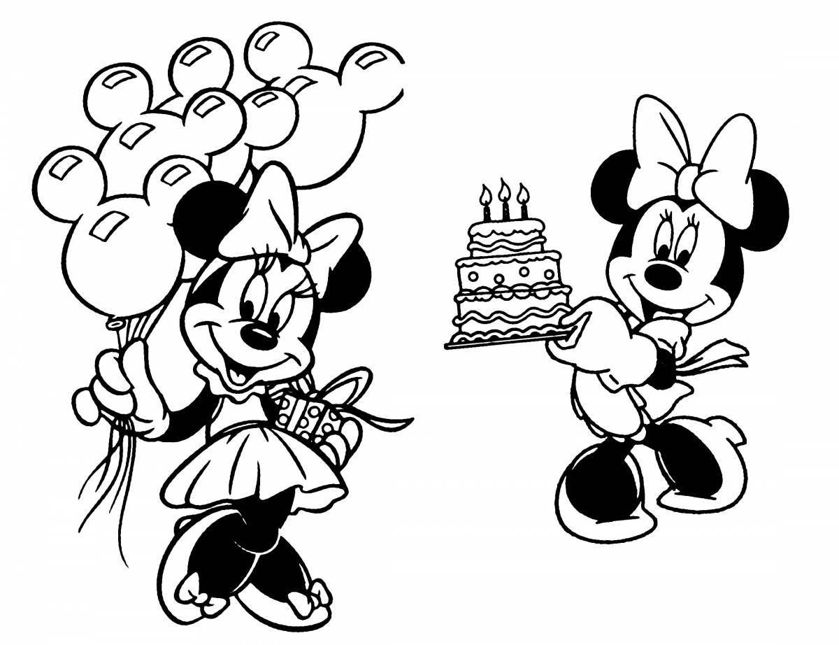 Minnie's animated coloring page