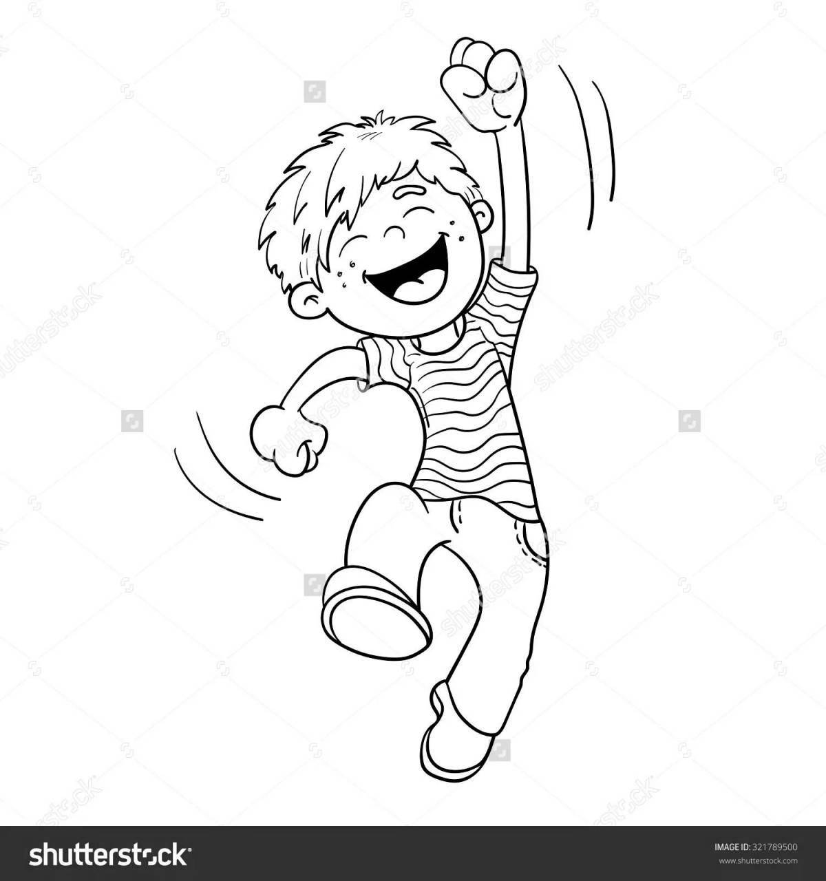 Photo Bright jumping coloring pages