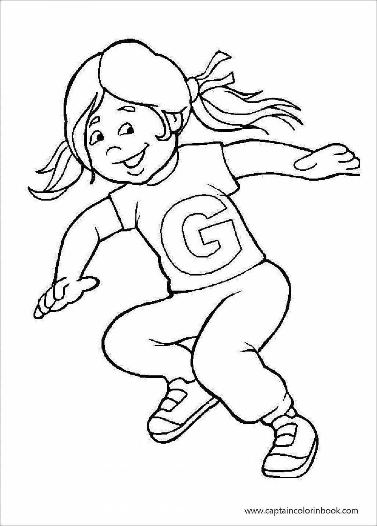 Fun jumping coloring book