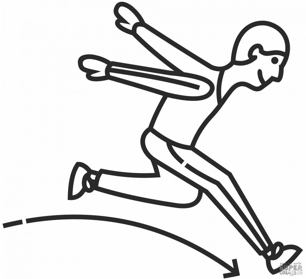 Rampant jumping coloring page