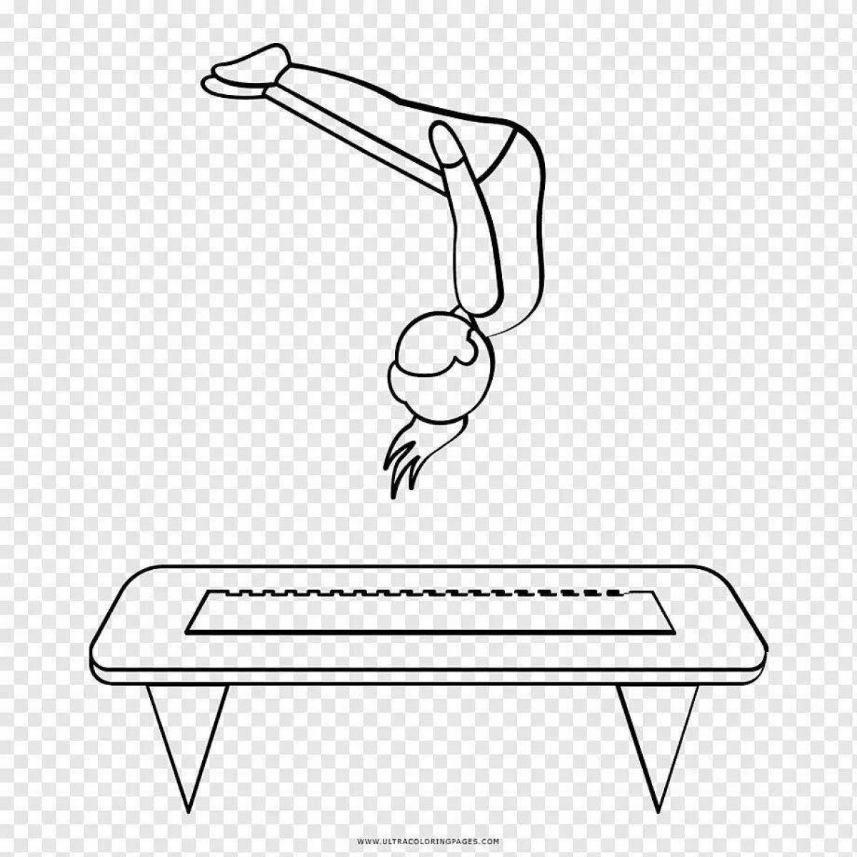 Photo Coloring page daring jumps