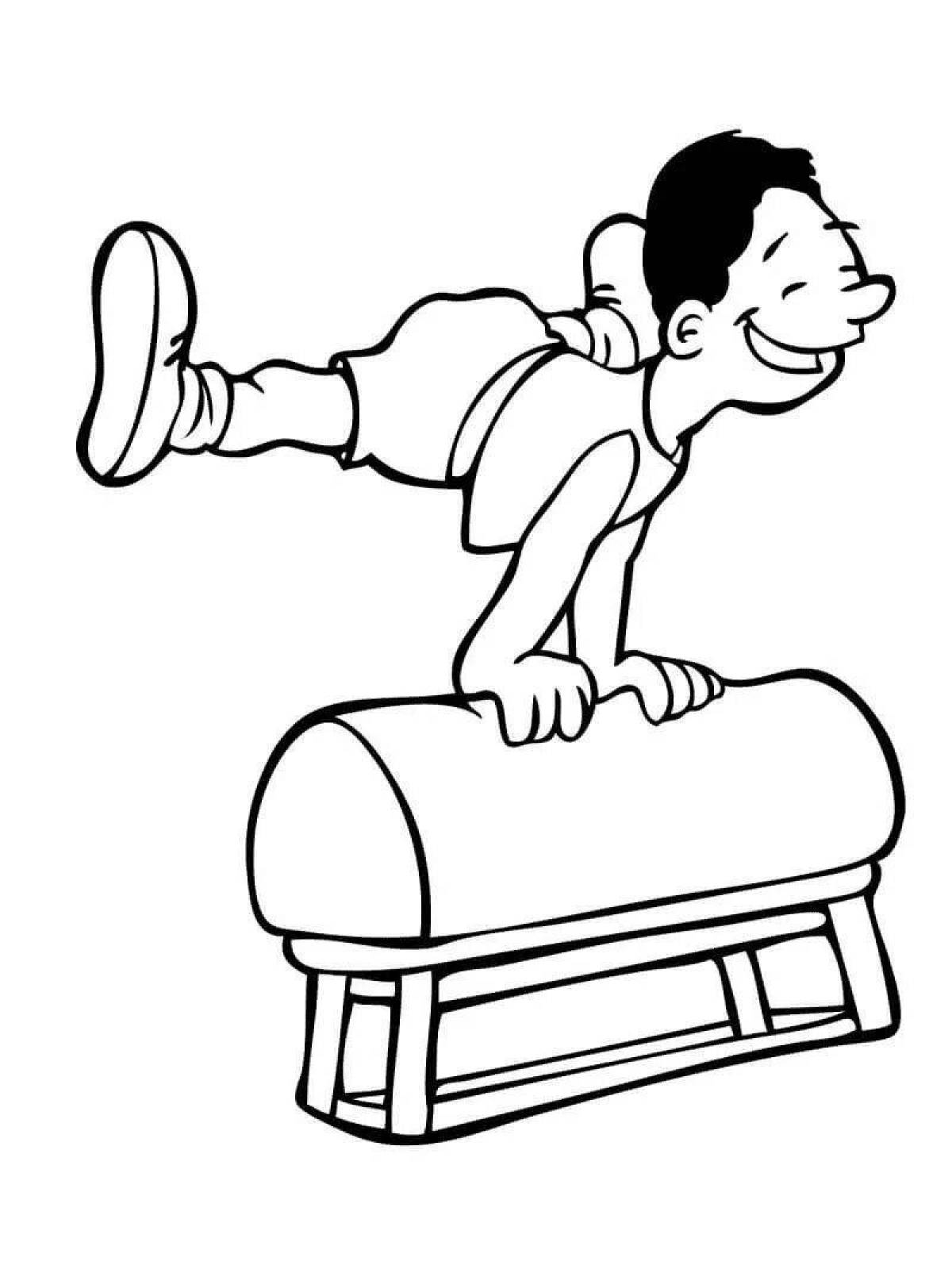 Photo Exciting jumping coloring pages