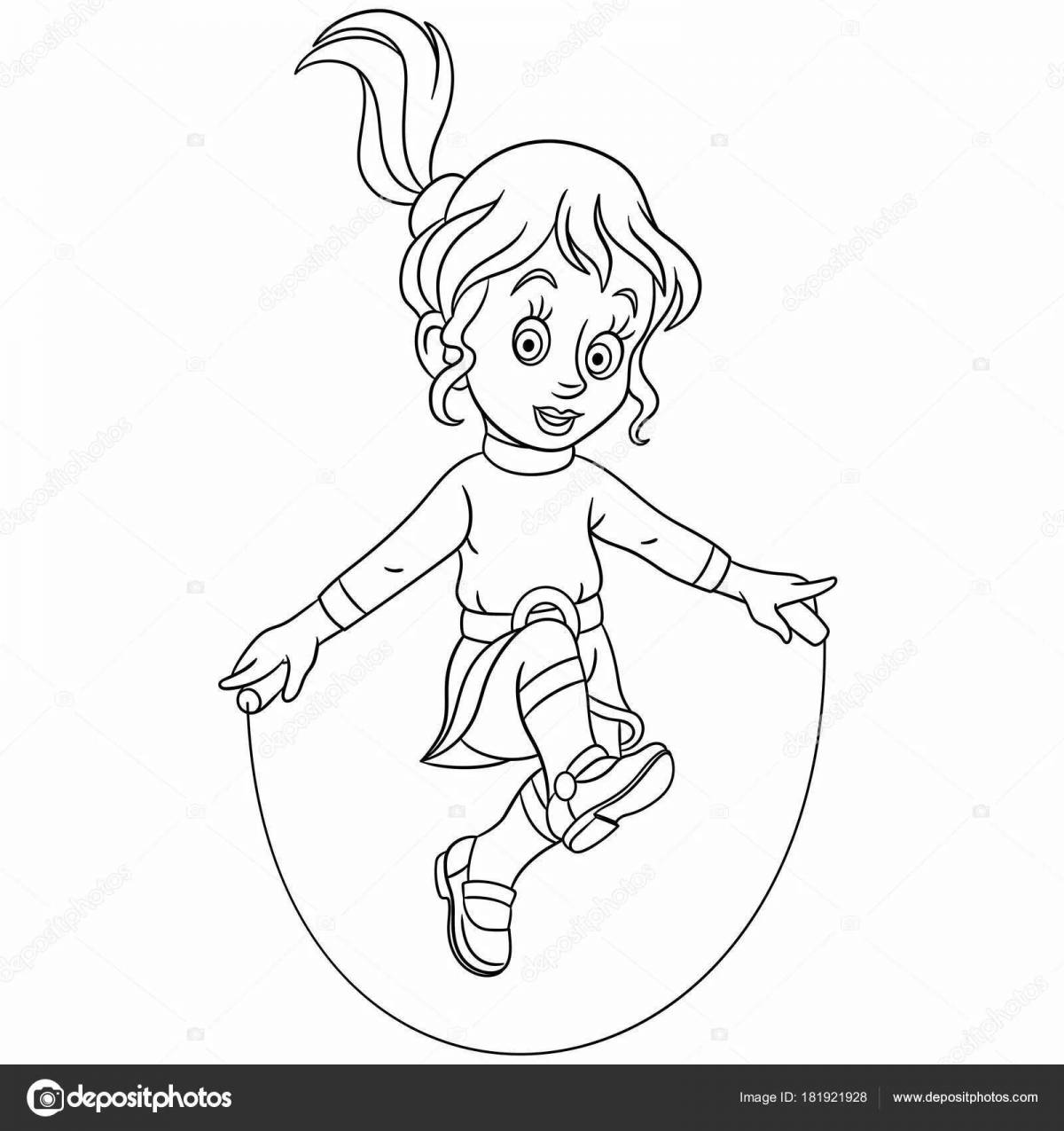 Photo Great jumping coloring book