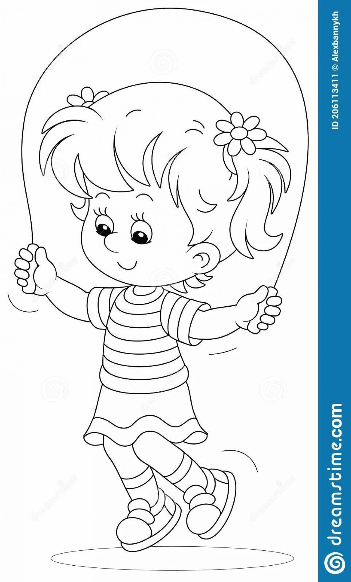Grand jump coloring page