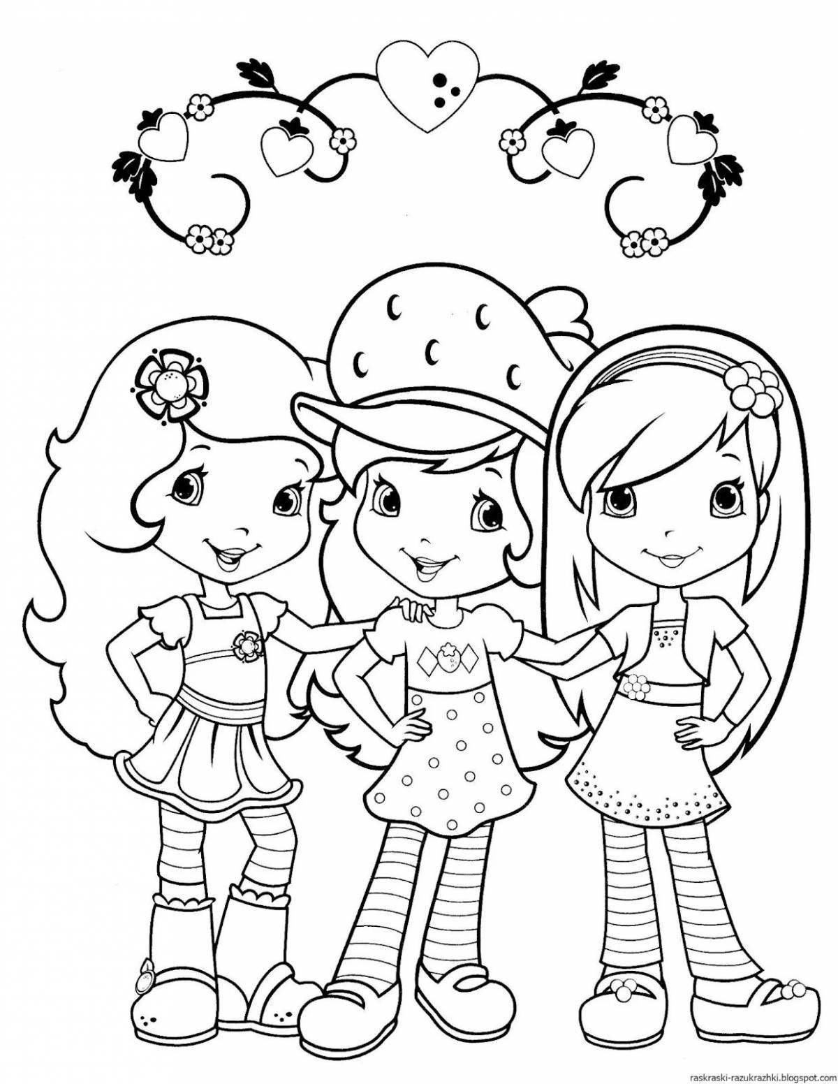Attractive coloring game for girls