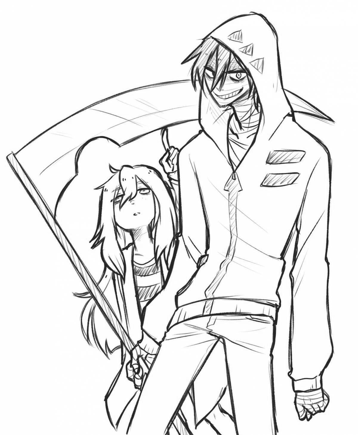 Цветная светящаяся раскраска зак