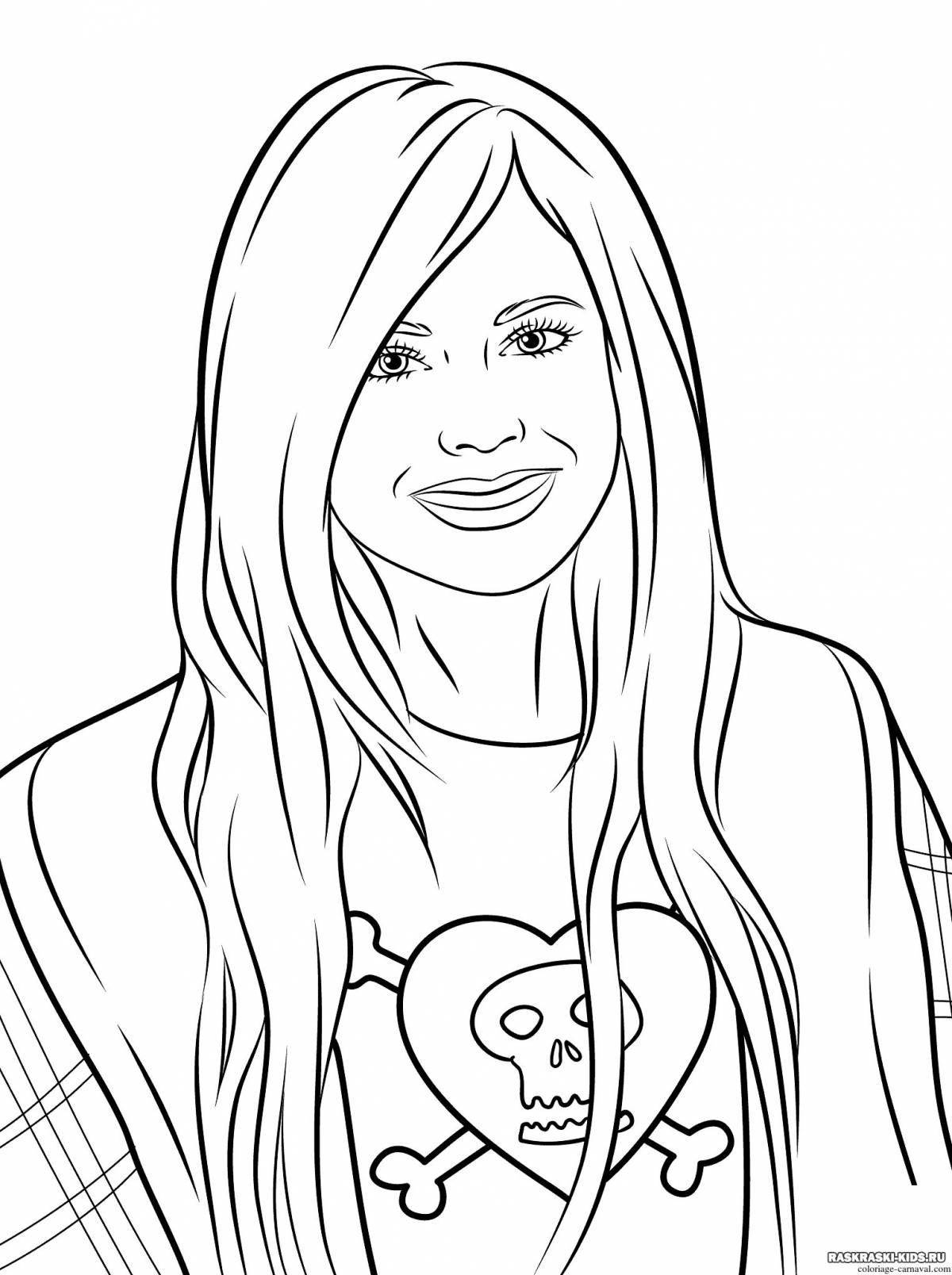 Colorful celebrity coloring pages
