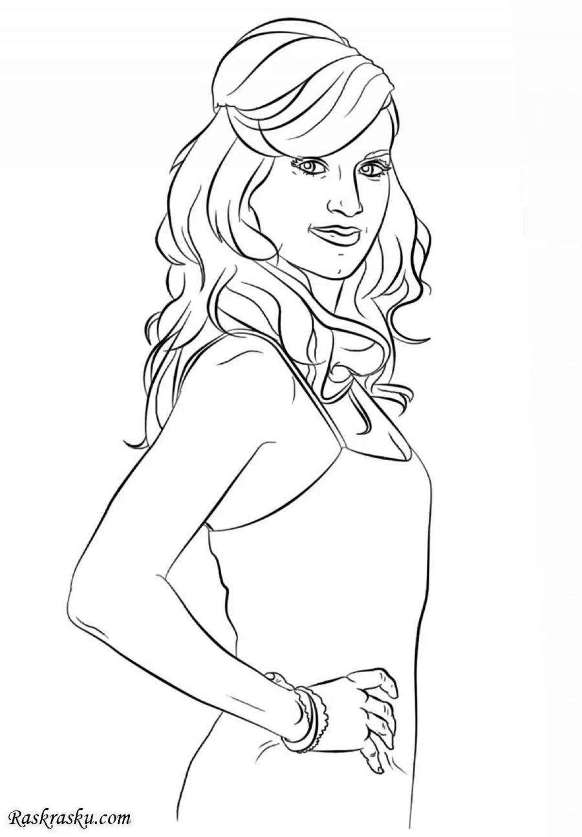 Celebrity funny coloring pages
