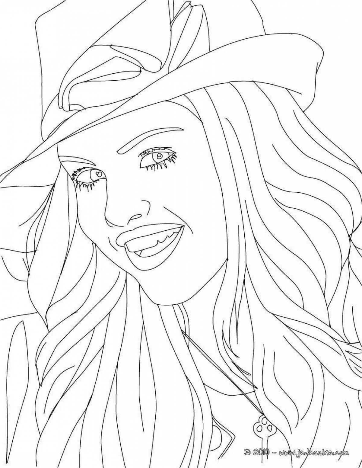 Gorgeous celebrity coloring pages