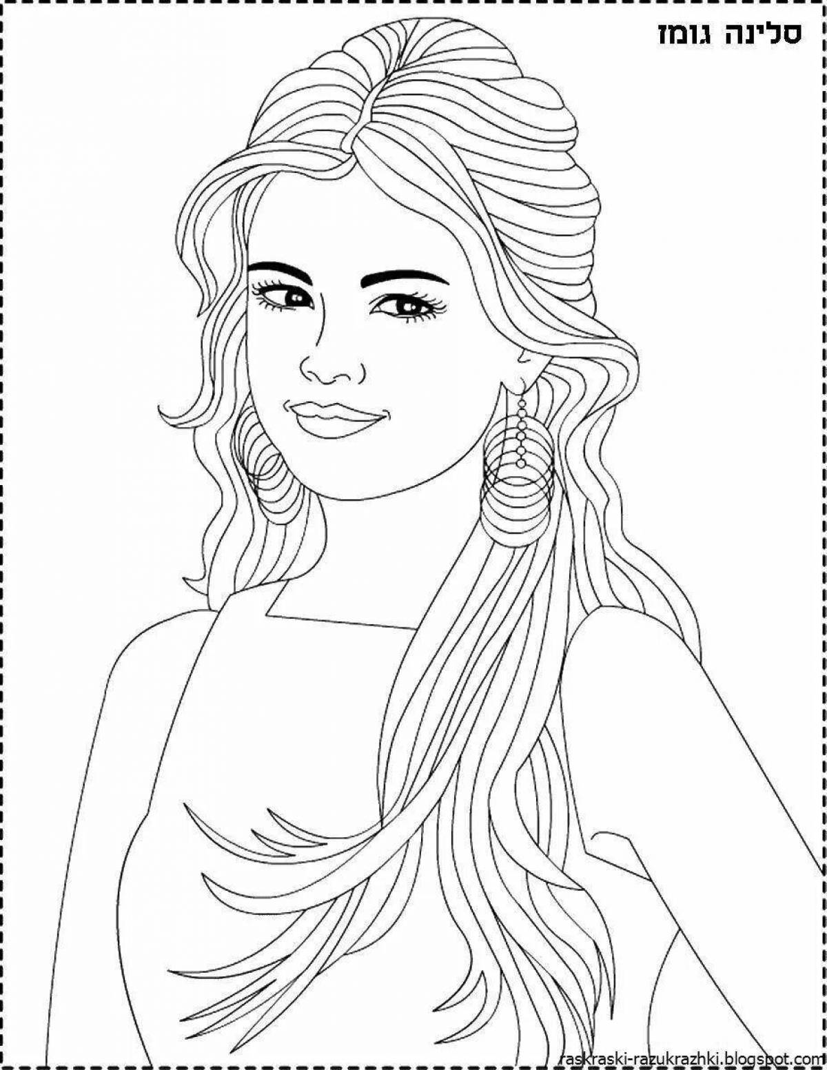 Fancy celebrity coloring pages