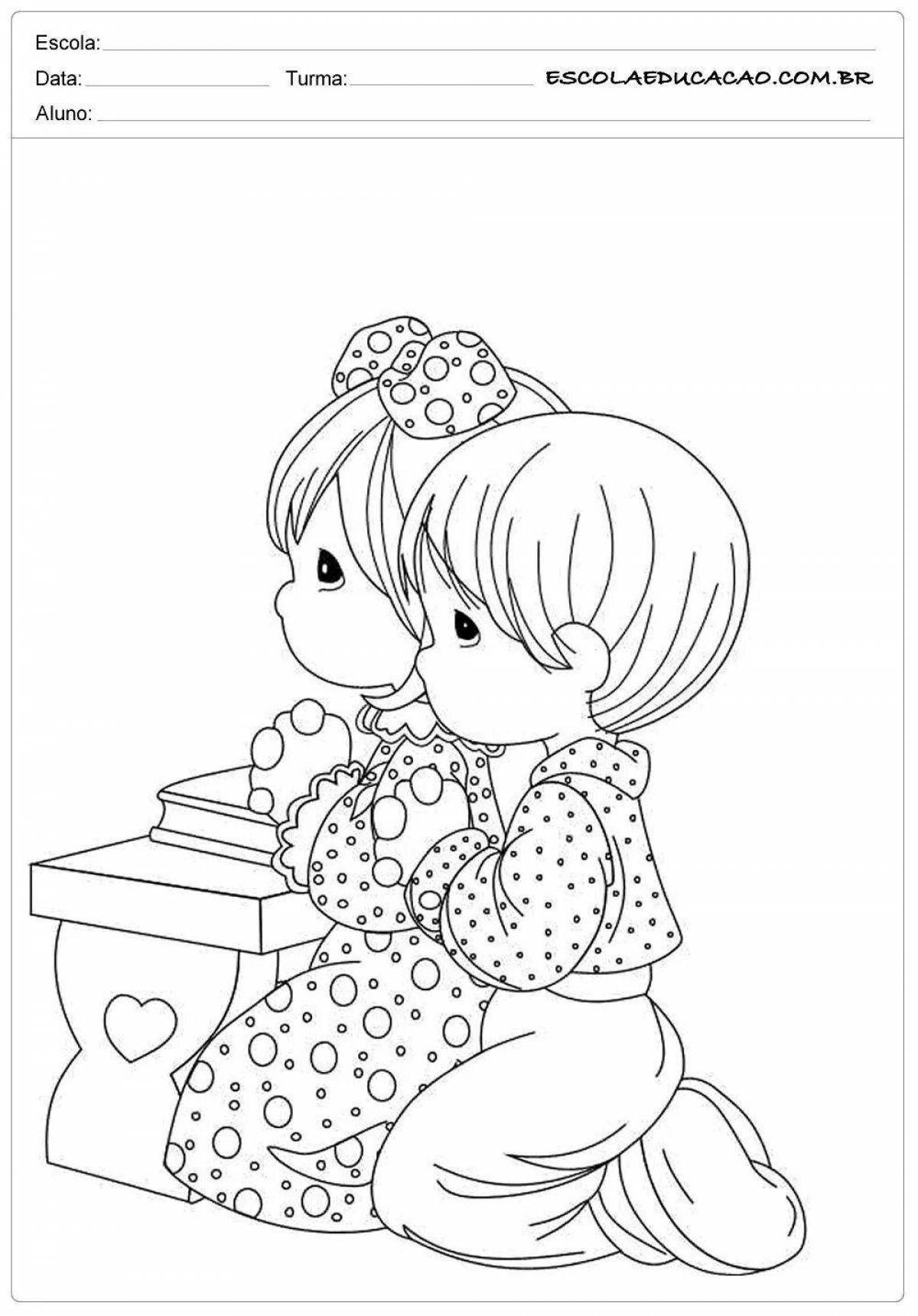 Inspirational prayer coloring page