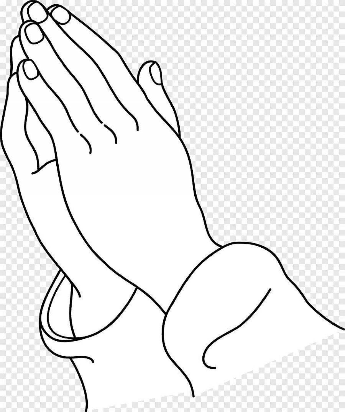 Раскраска «спокойная молитва»