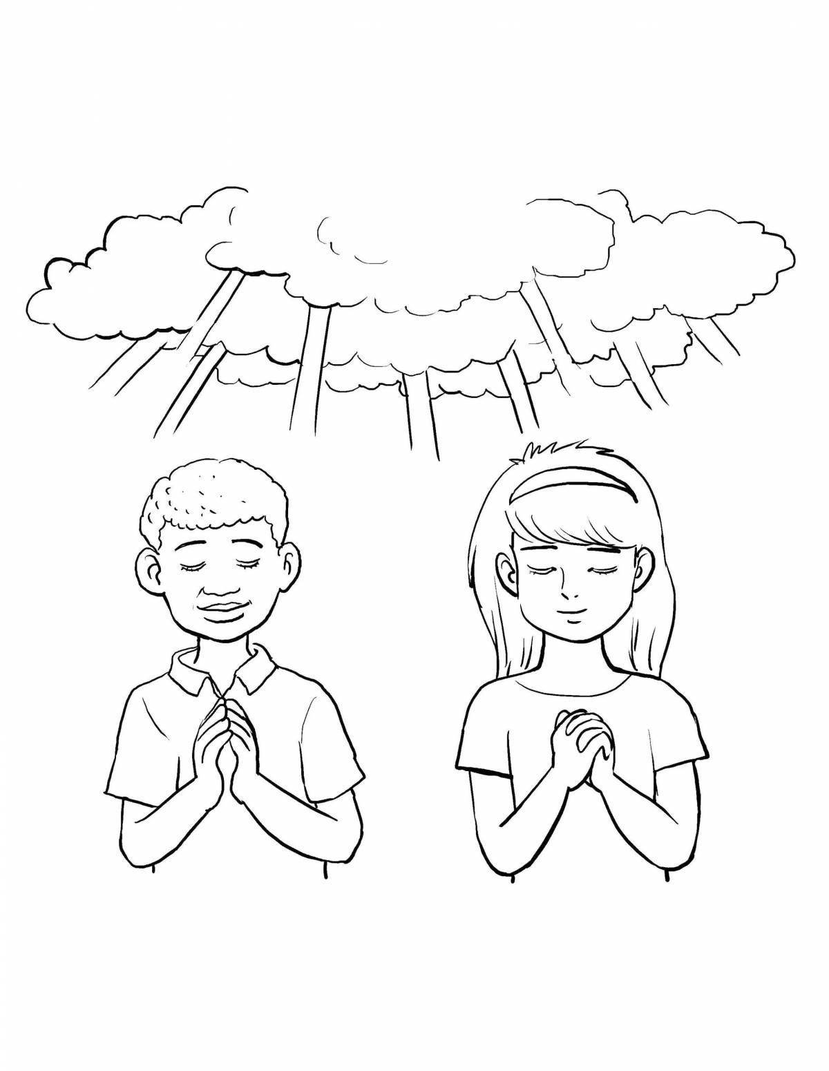 Tempting Prayer Coloring Page