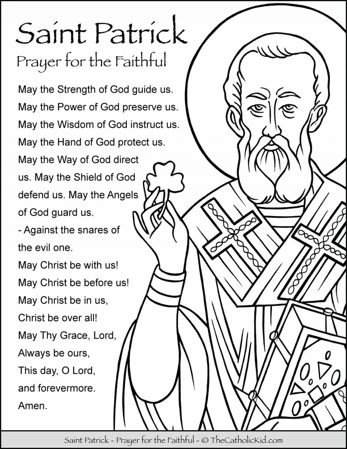 Inspirational prayer coloring page