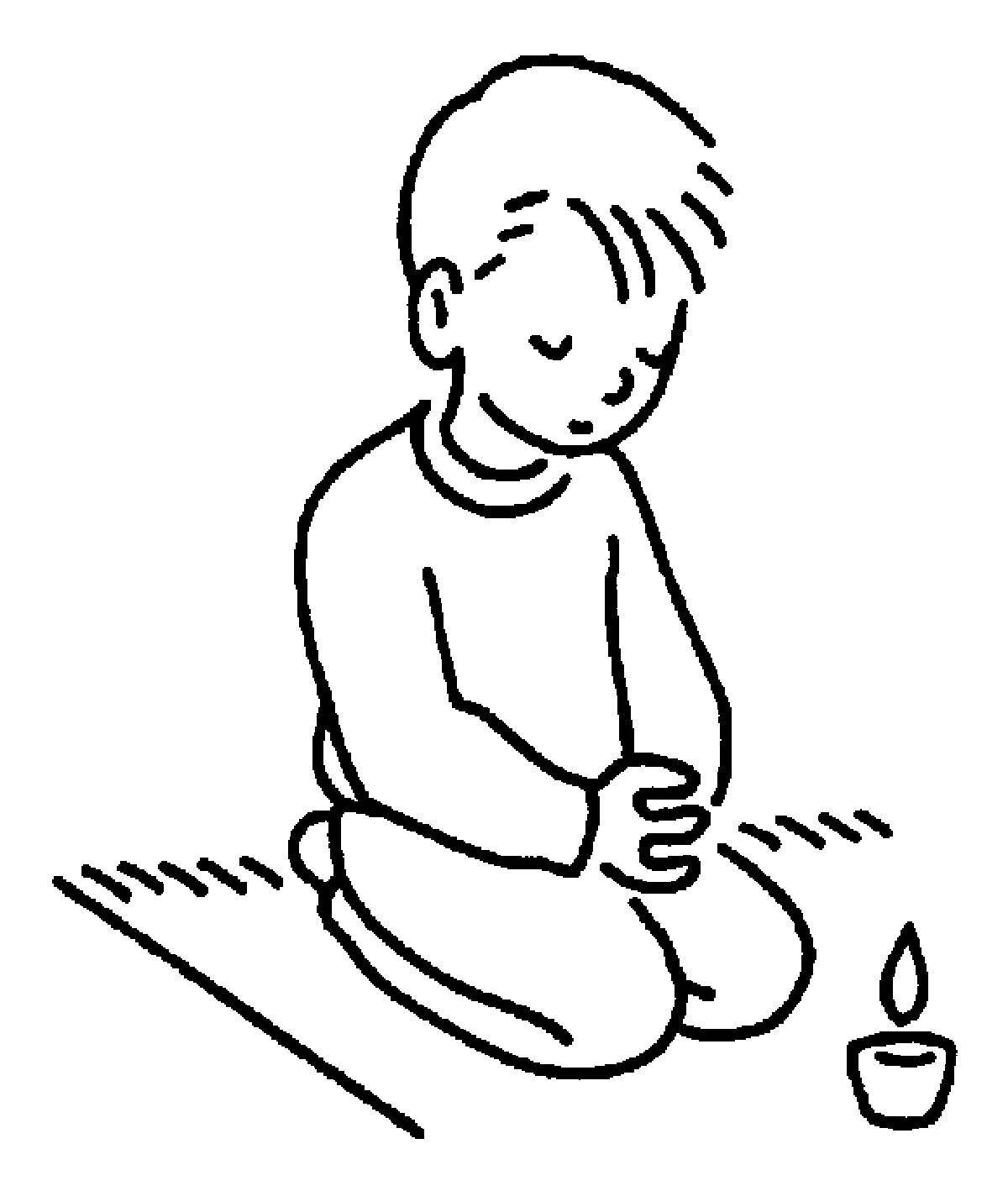 Coloring page bright prayer