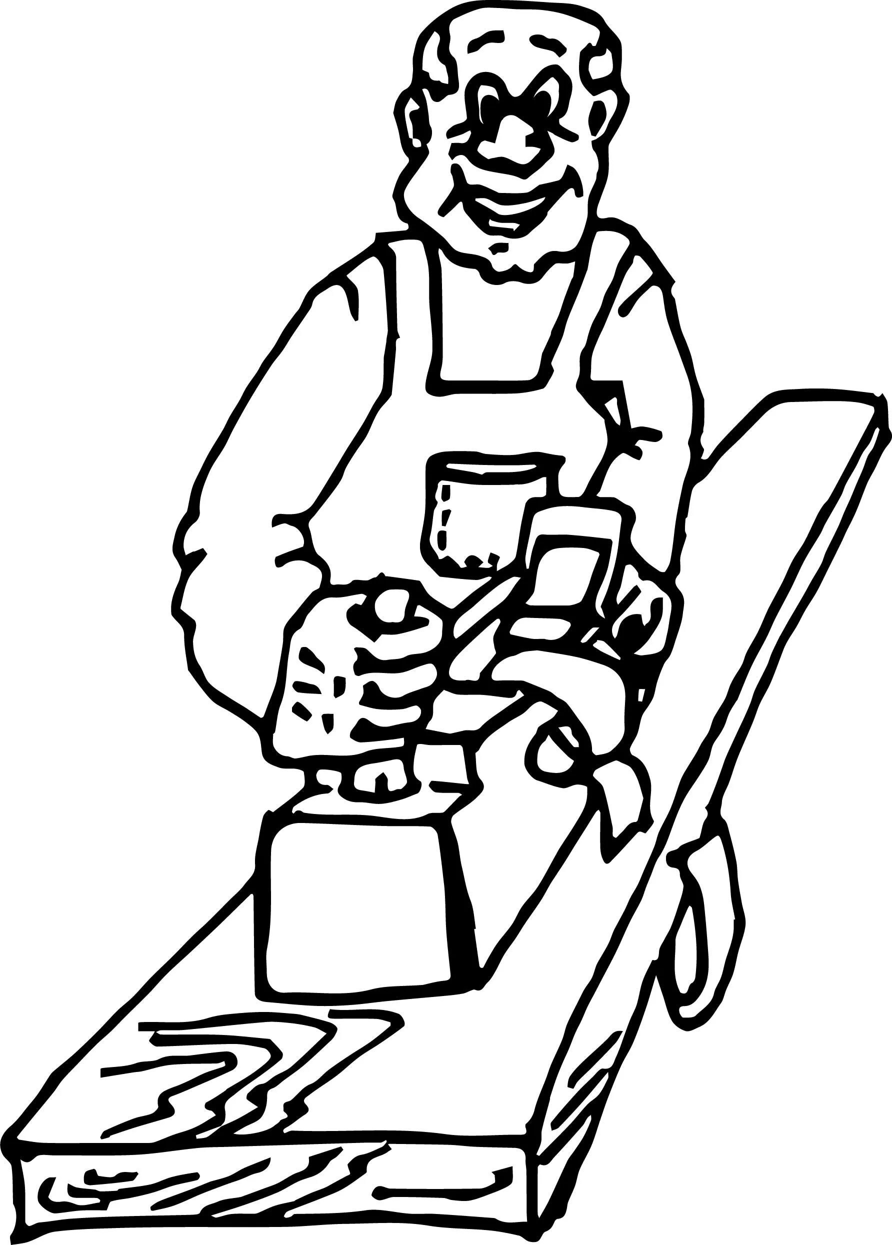 Color-lively carpenter coloring page