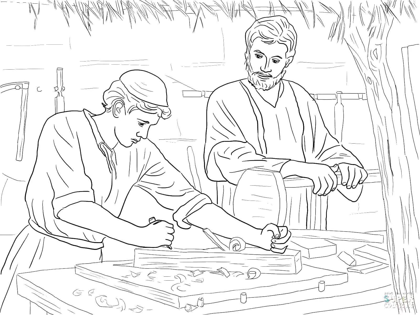 Carpenter coloring page
