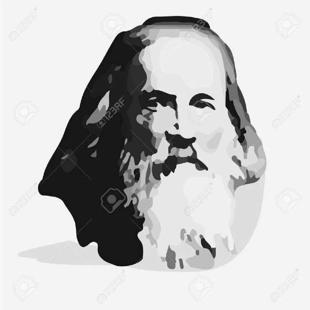 Color-explosion mendeleev coloring book