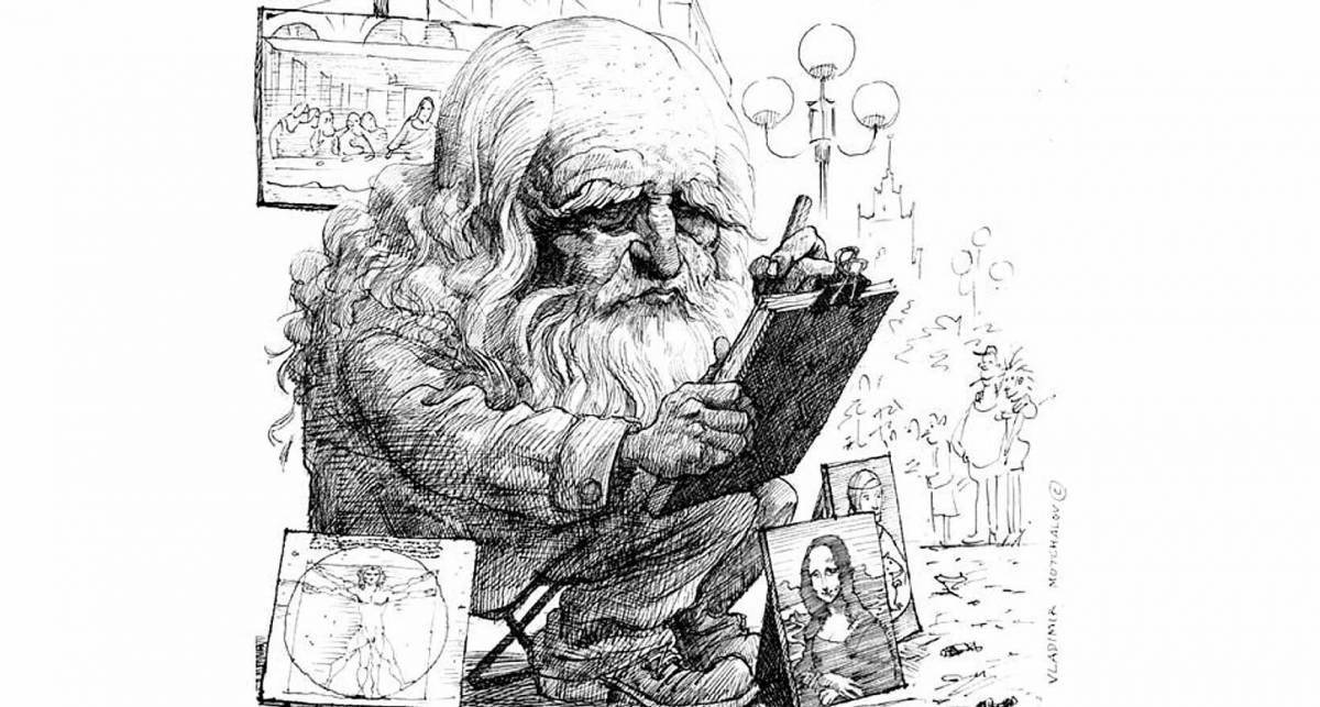 Photo Color-vibrant mendeleev coloring page