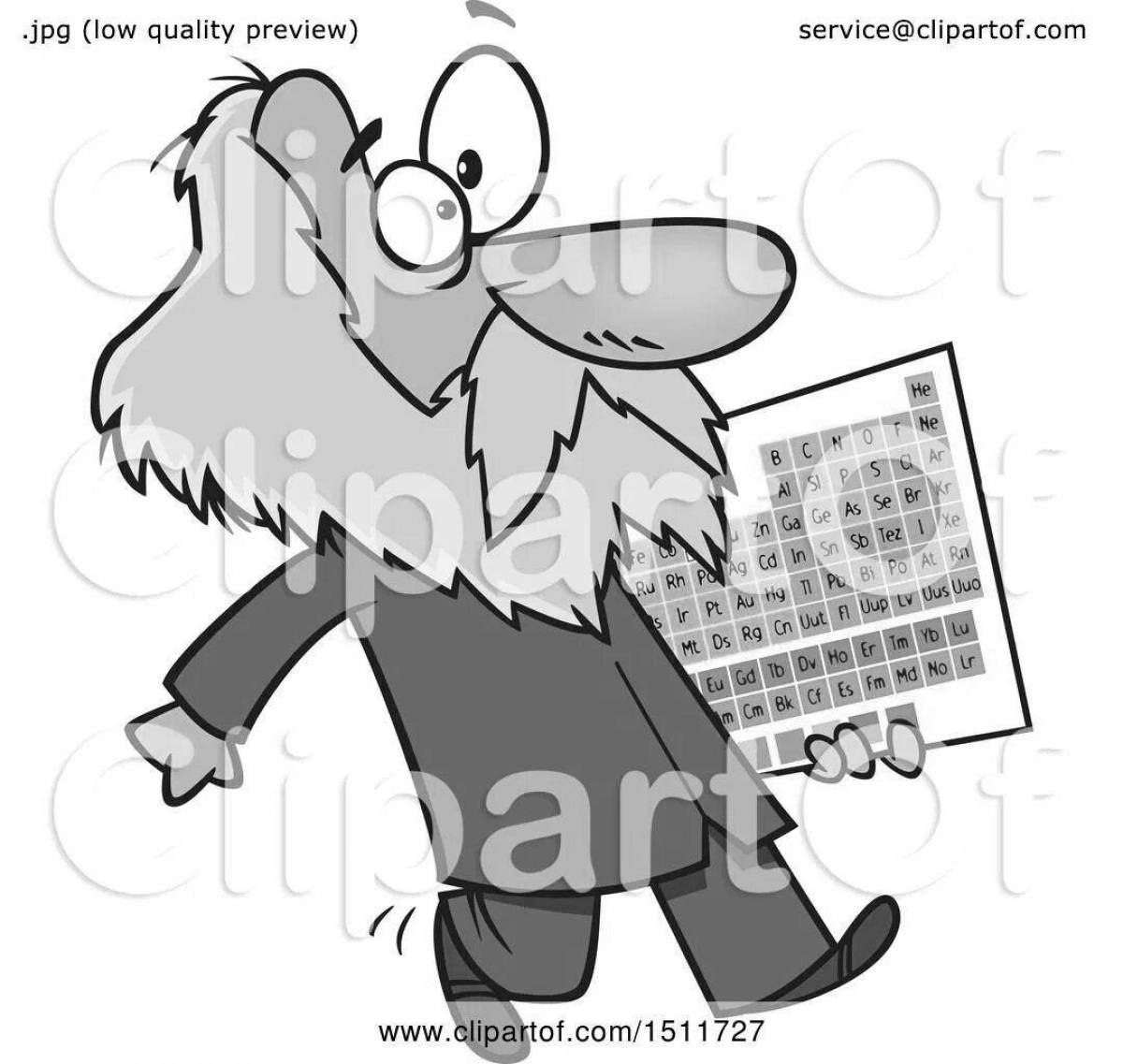 Photo Color-dynamic coloring of Mendeleev