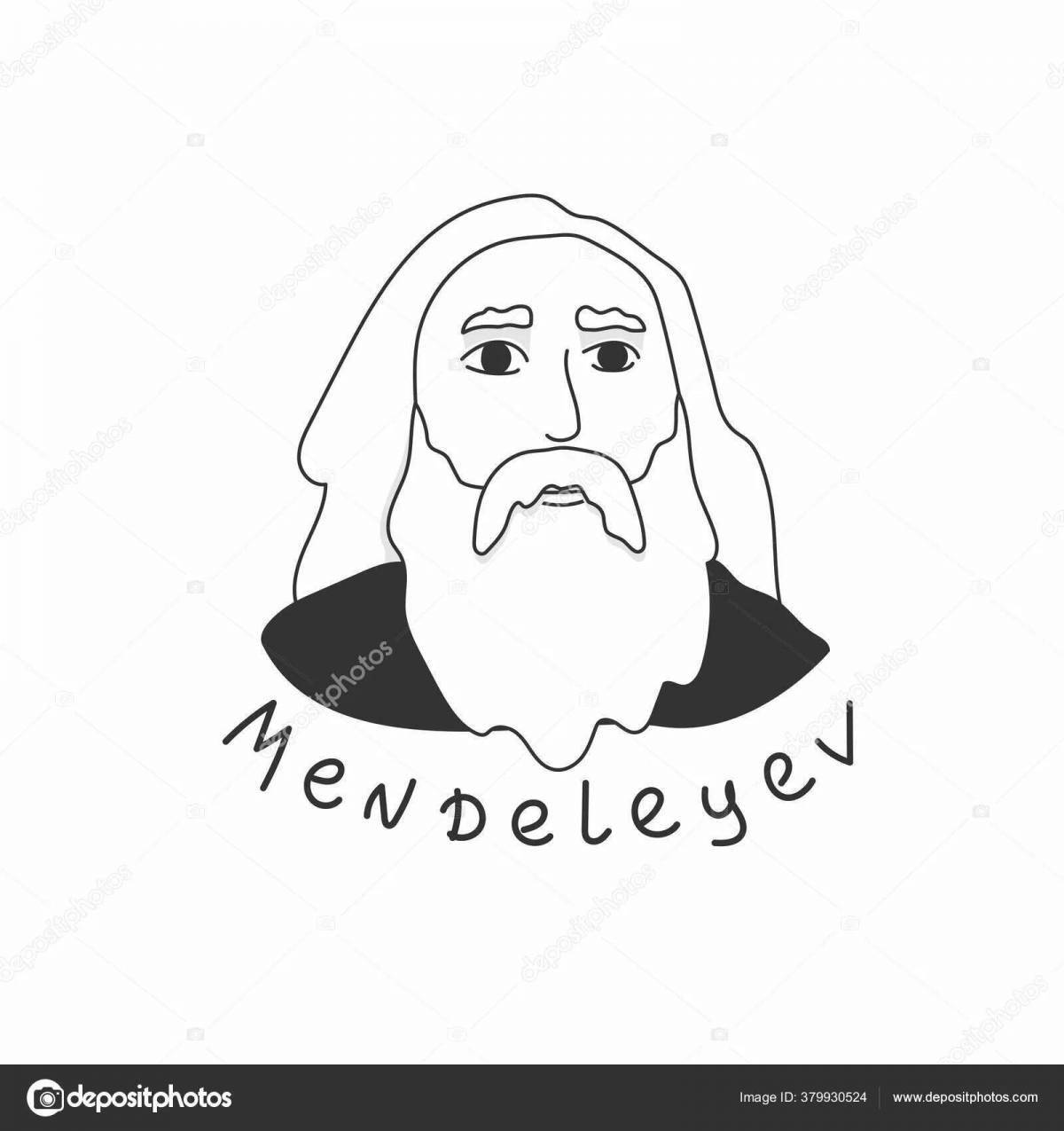 Photo Mendelean coloring with dazzling color