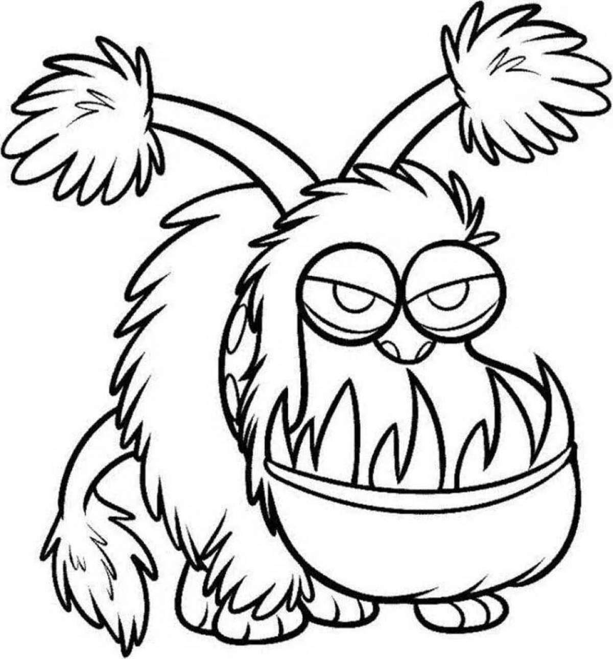 Zany critter coloring page