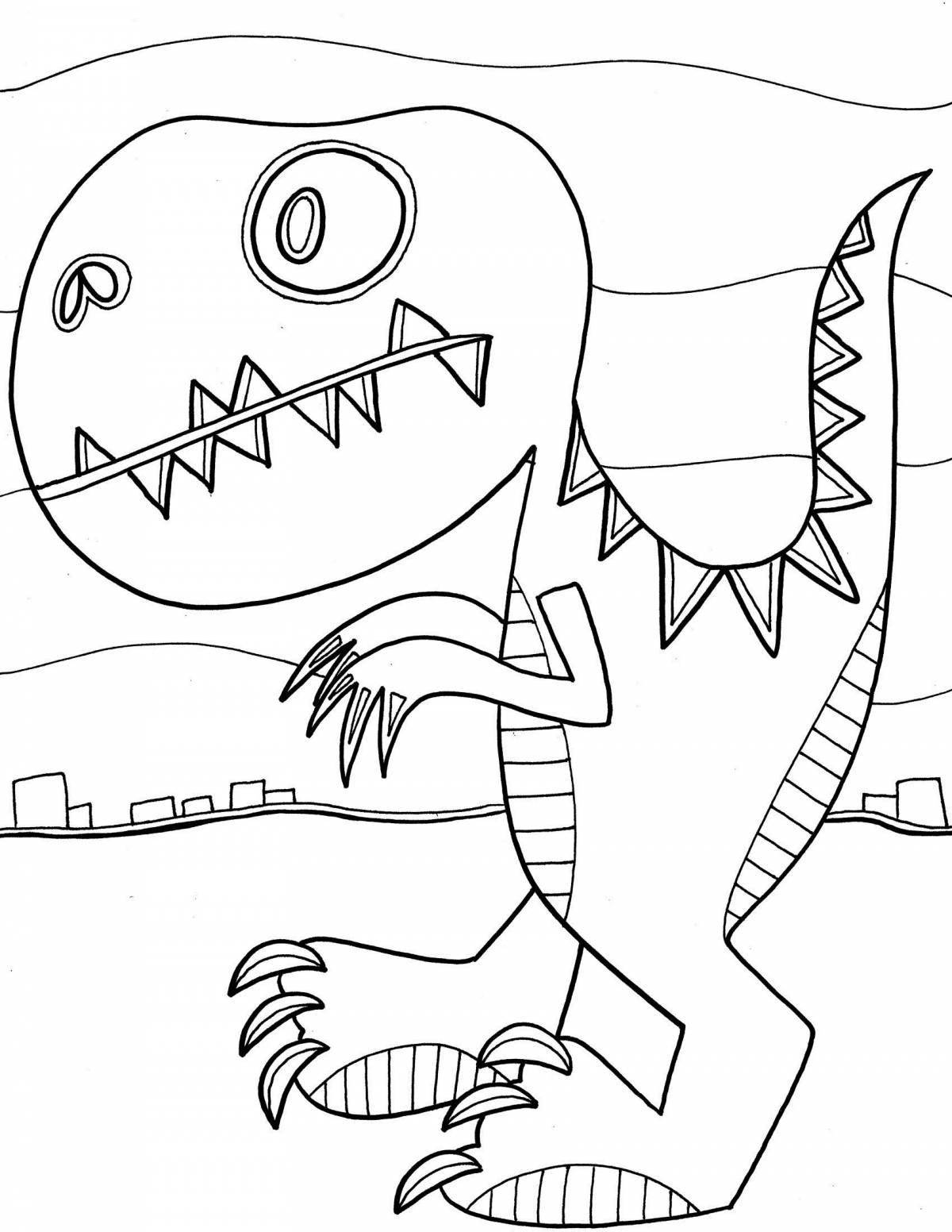 Coloring page with colorful critters