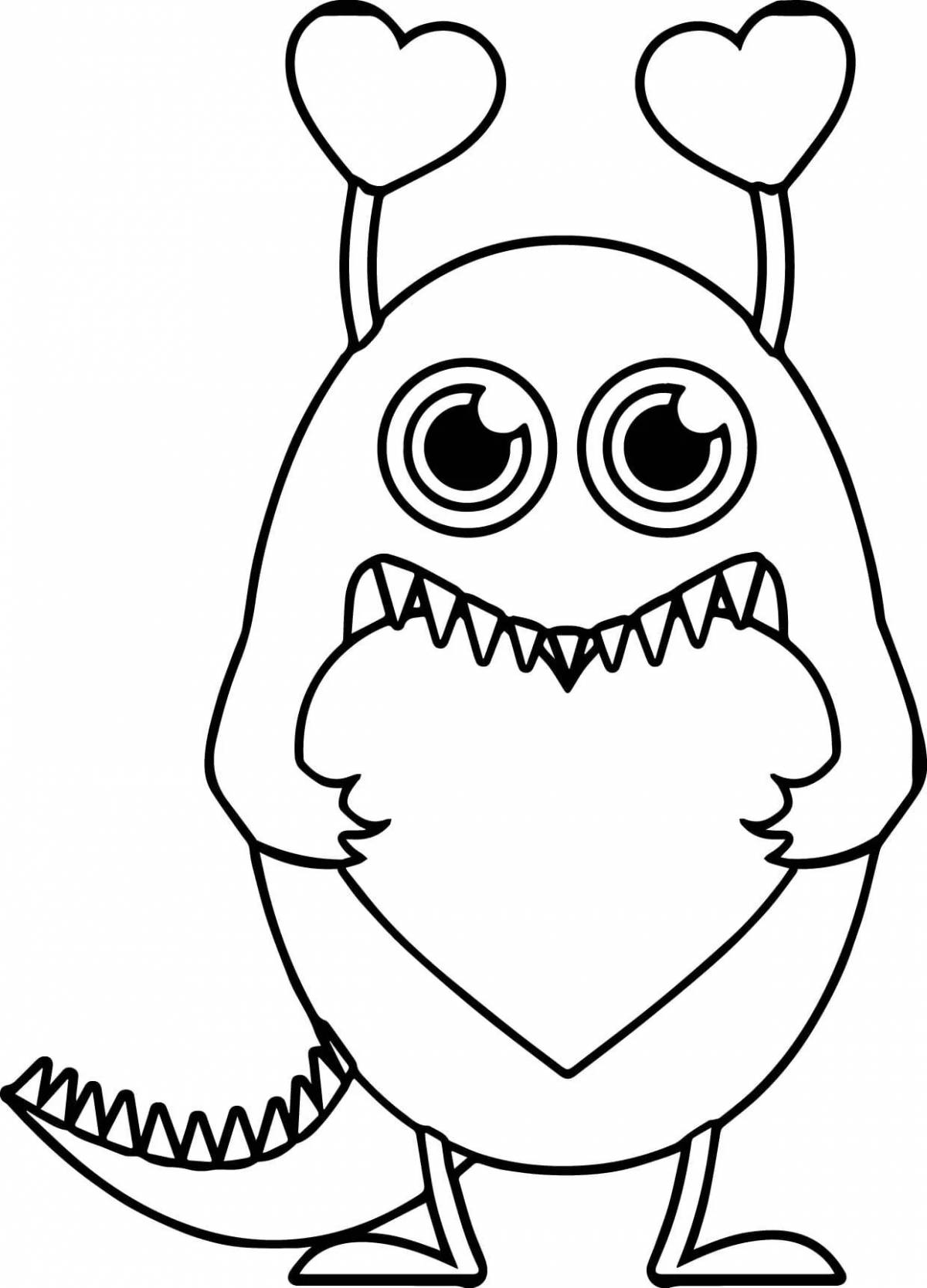 Color-explosion critter coloring page