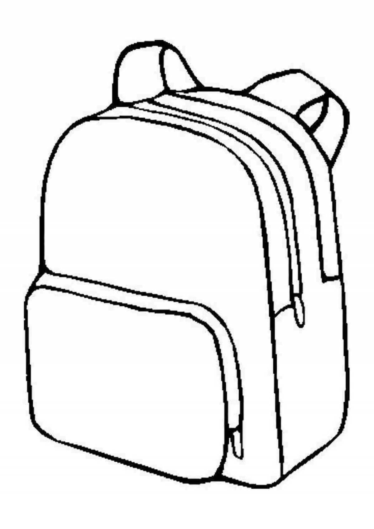 Coloring funny backpack