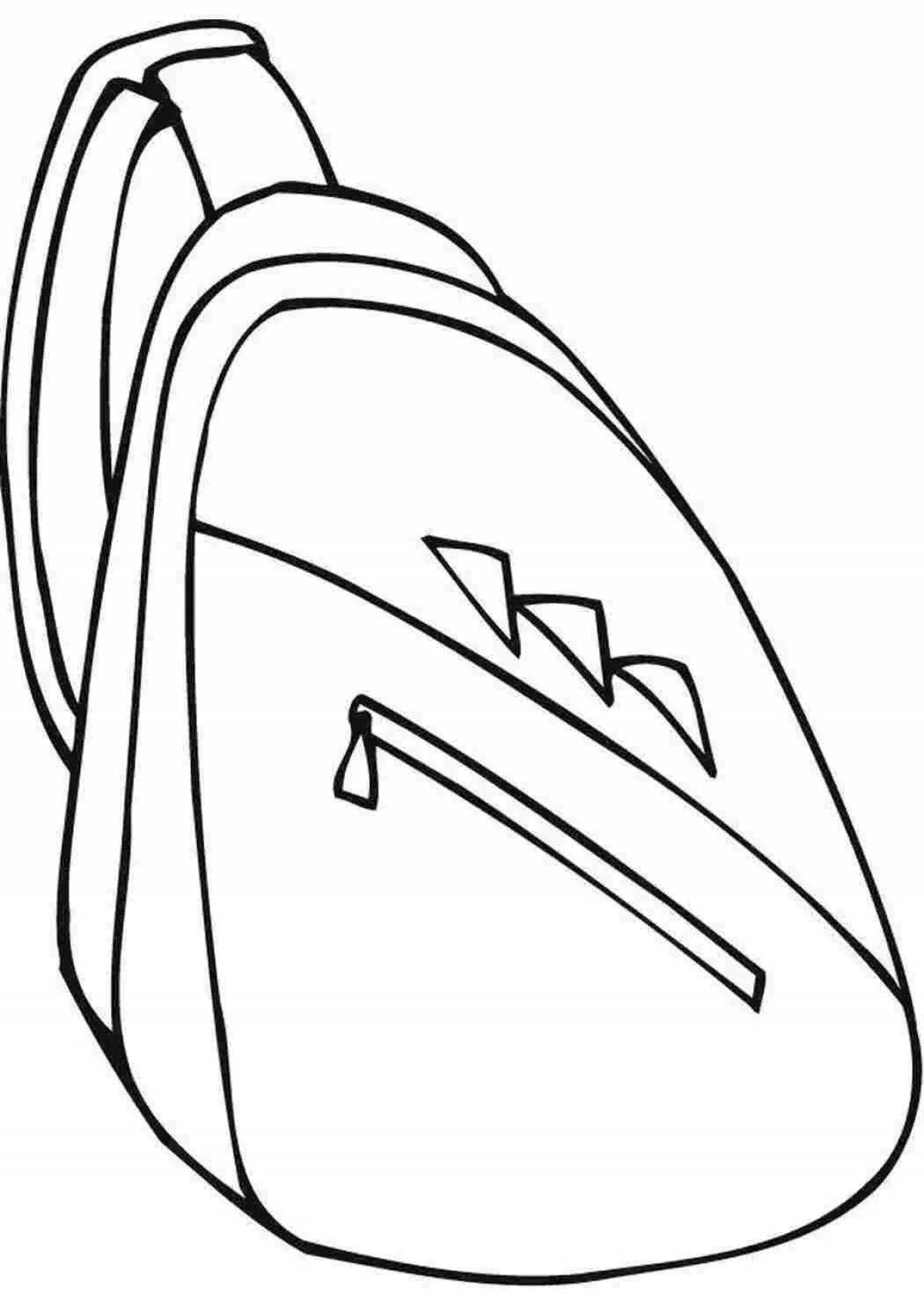 Sweet backpack coloring page