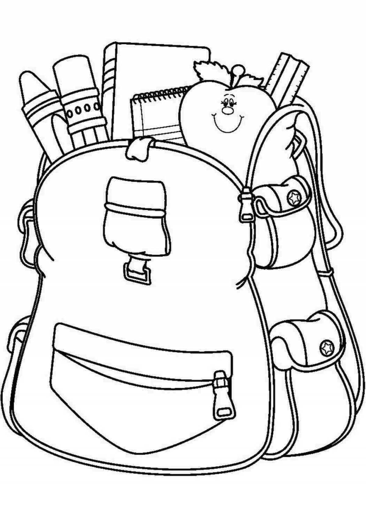 Amazing backpack coloring page