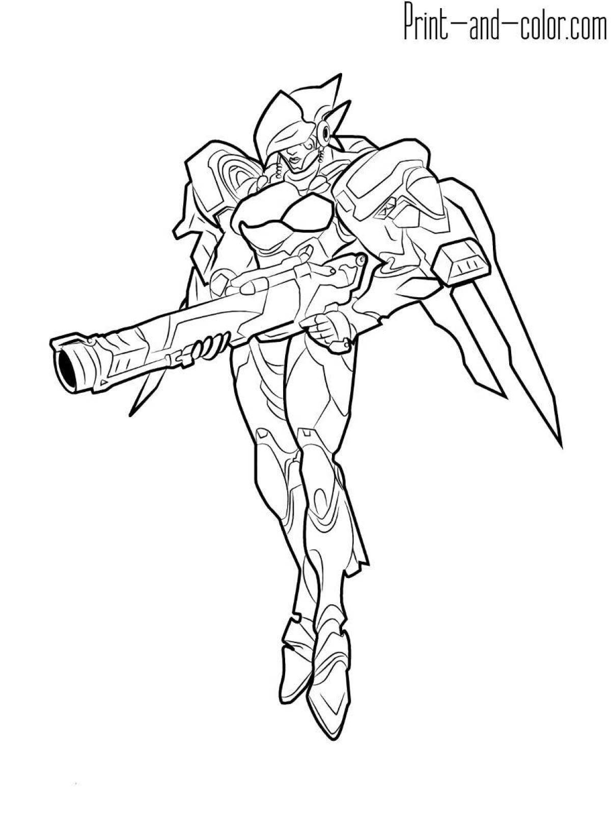 Overwatch bright coloring page