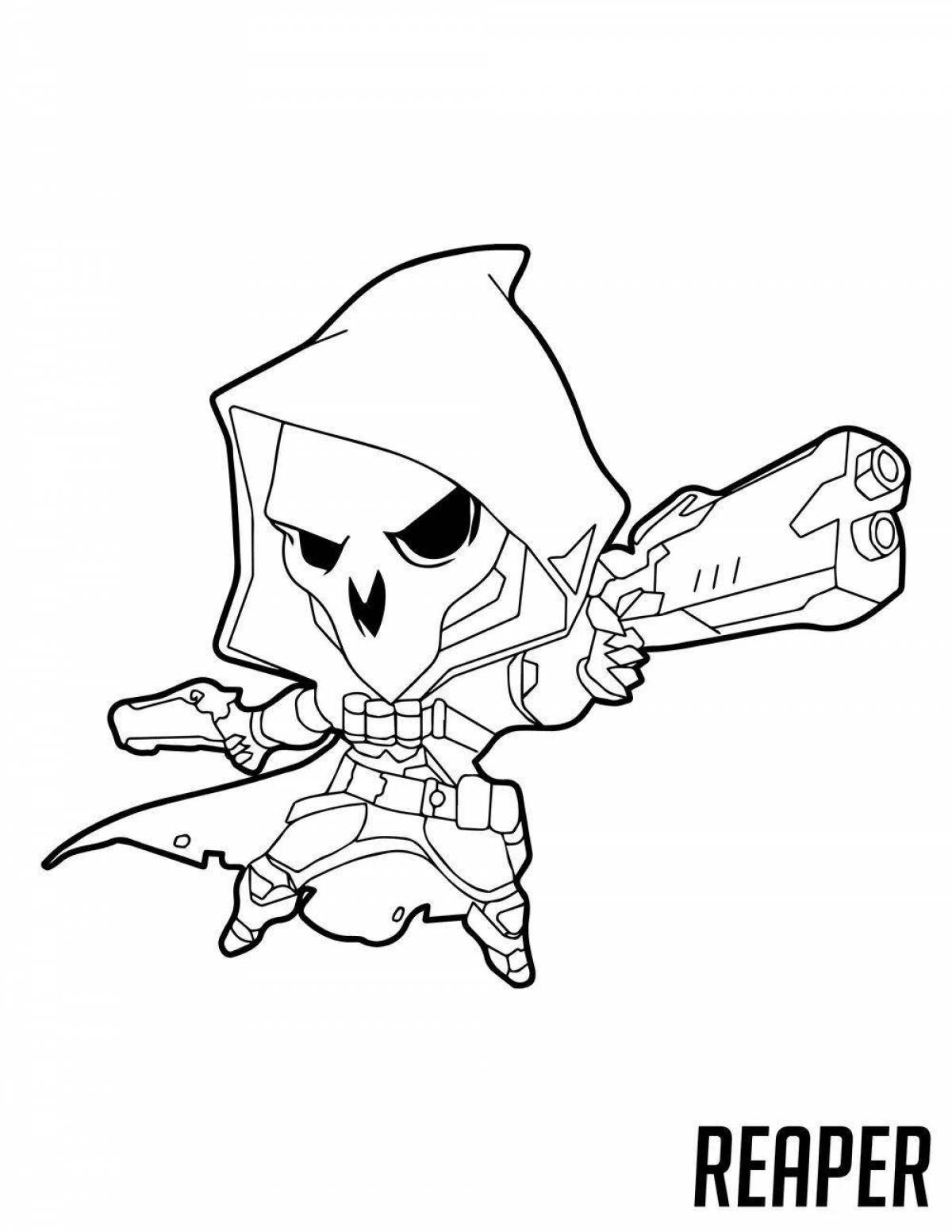 Playful overwatch coloring page