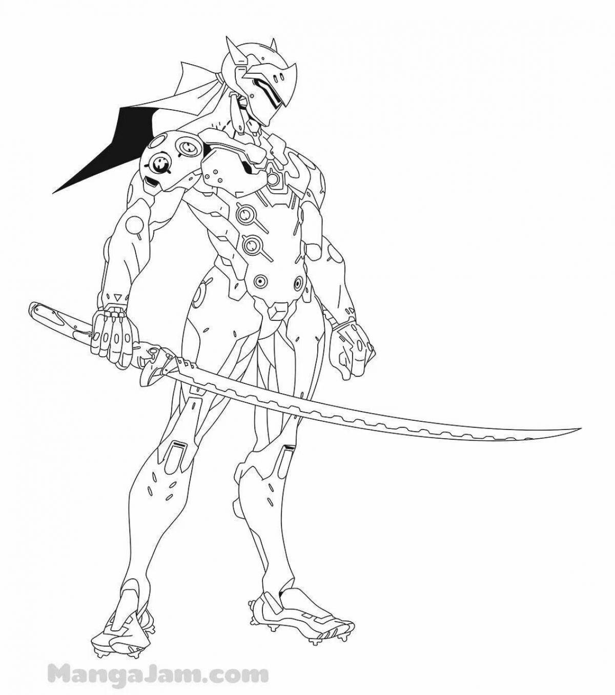 Awesome overwatch coloring page