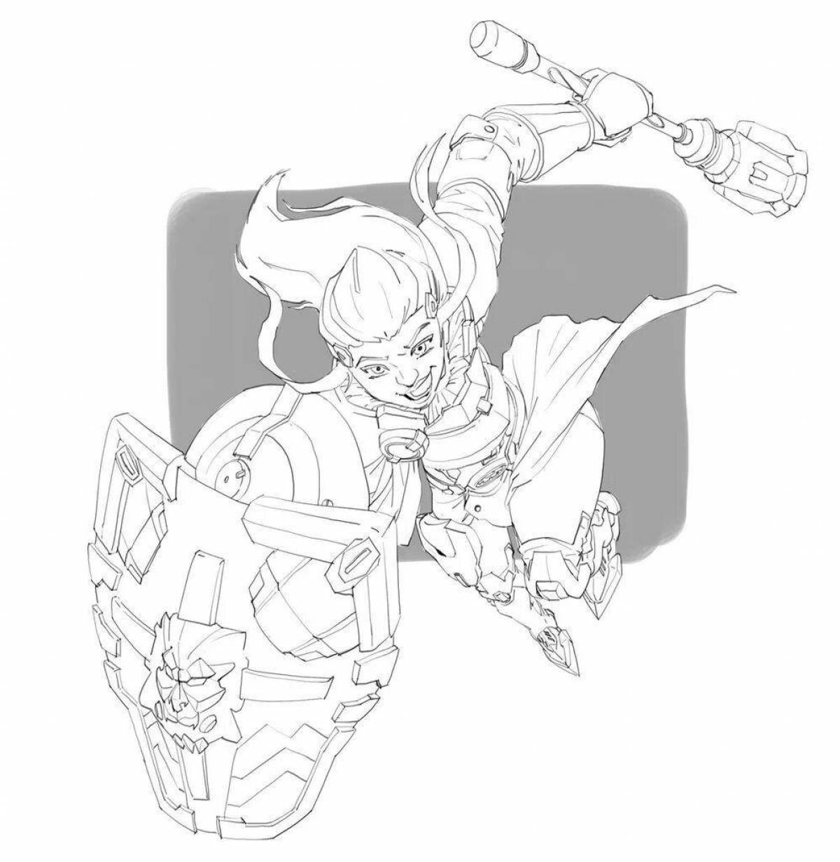Beautiful overwatch coloring page