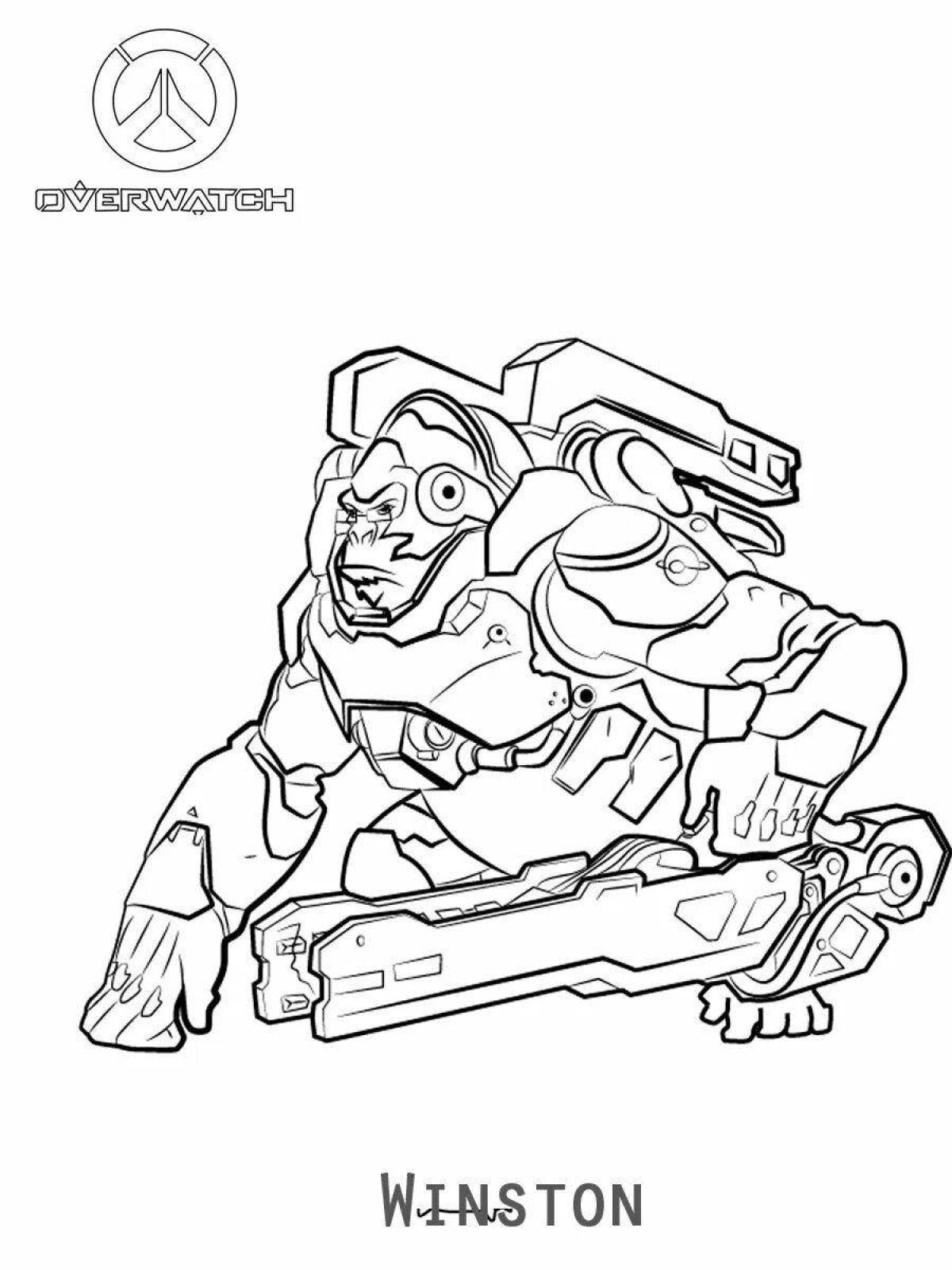 Overwatch vibrant coloring page