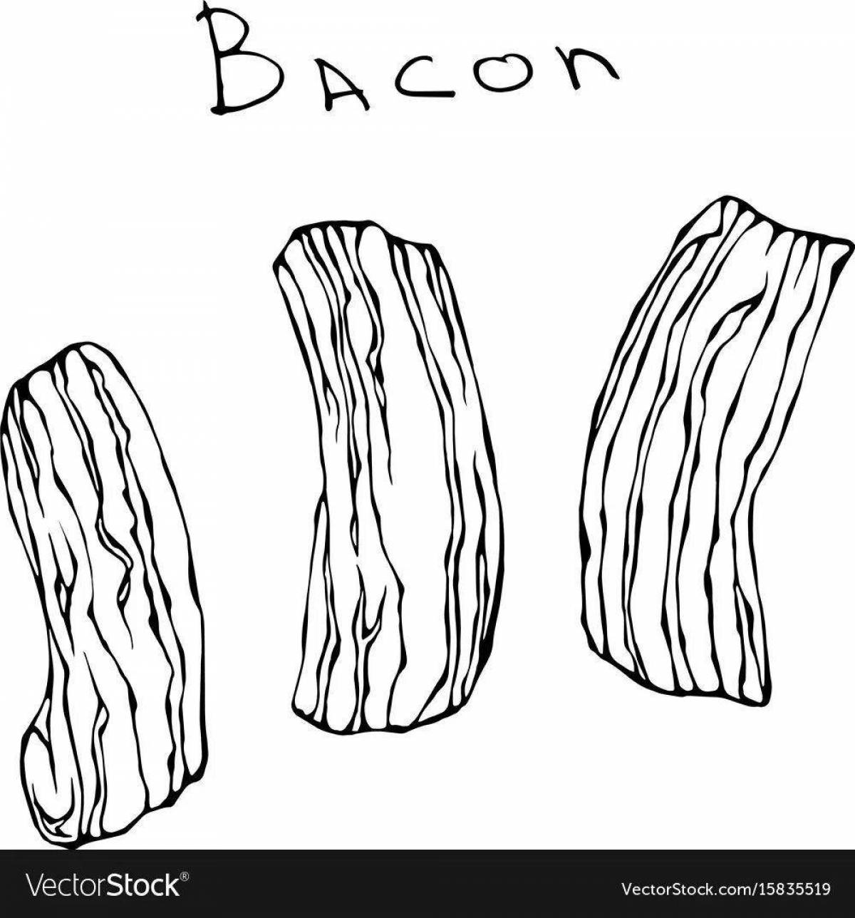 Delicious bacon coloring page