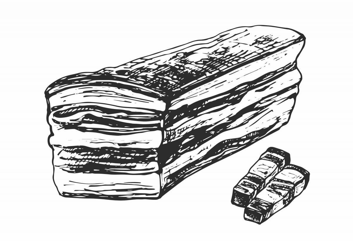 Photo Crispy bacon coloring page