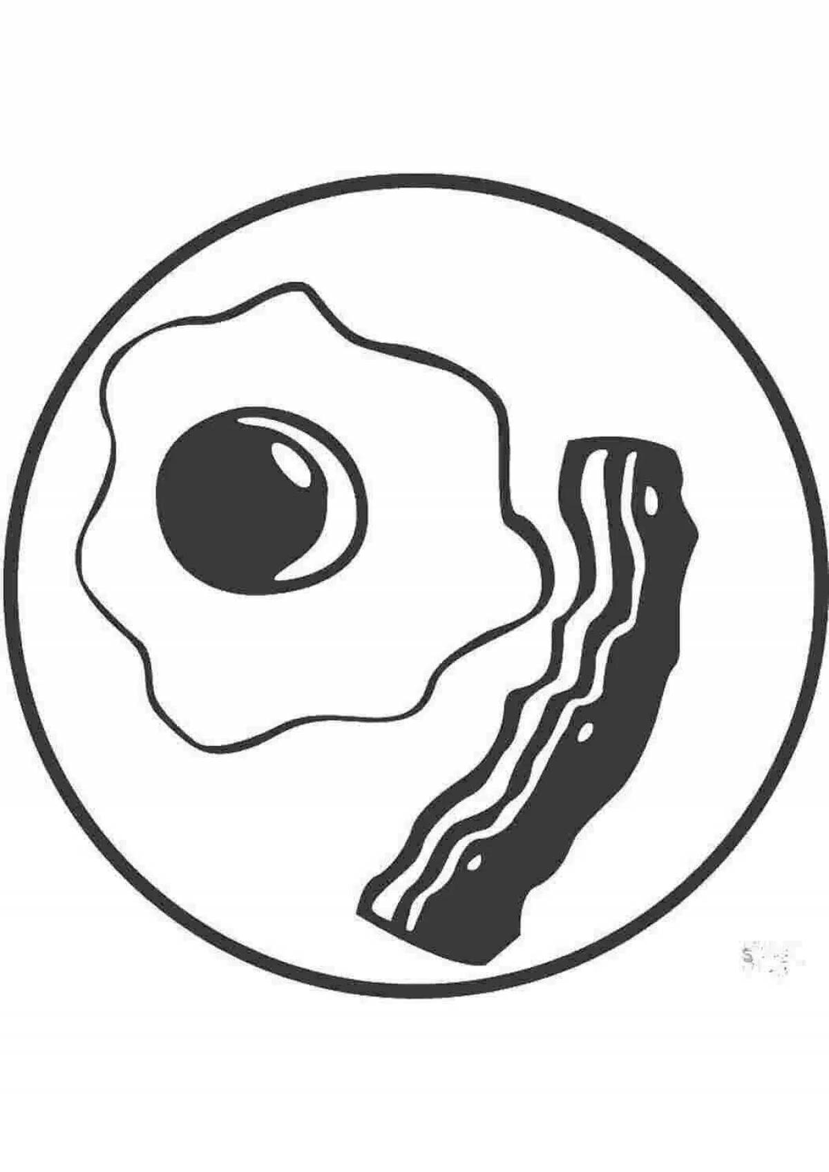 Spicy bacon coloring page