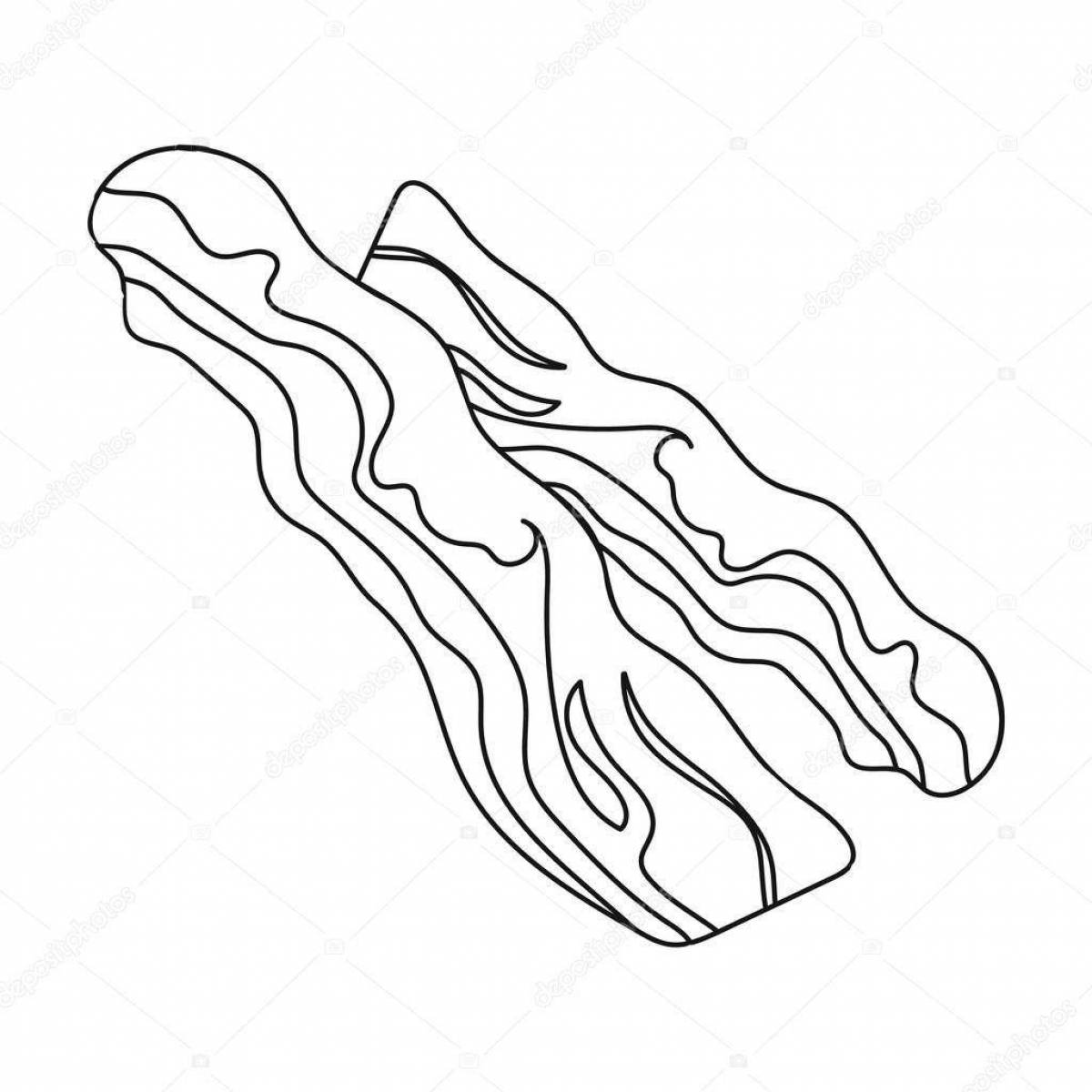 Seductive bacon coloring page