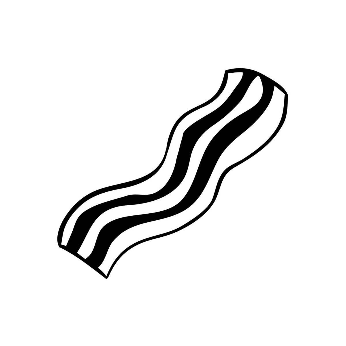 Photo Irresistible bacon coloring page